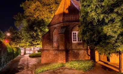 Gertrudenkapelle bei Nacht