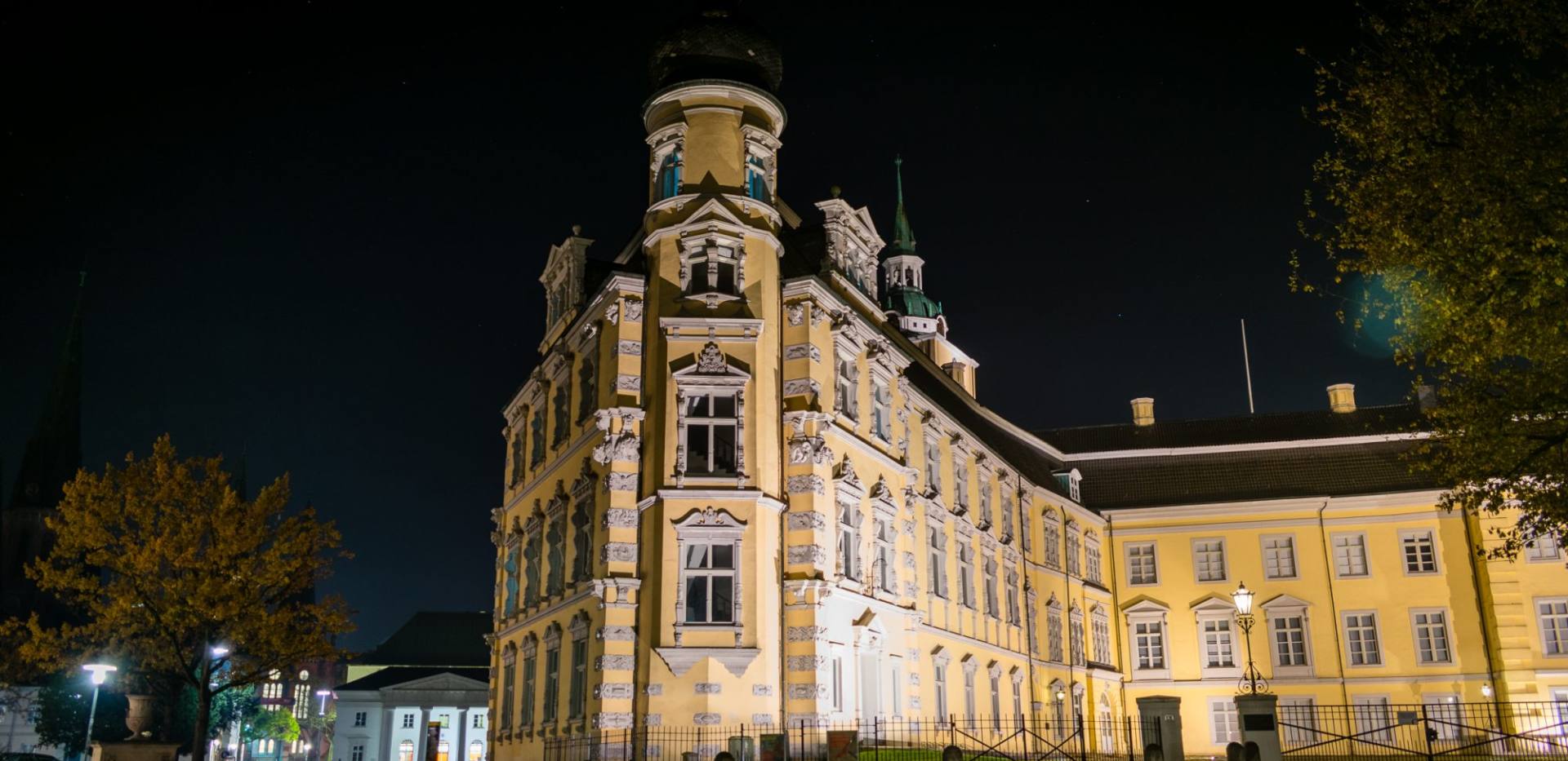 Oldenburger Schloss bei Nacht