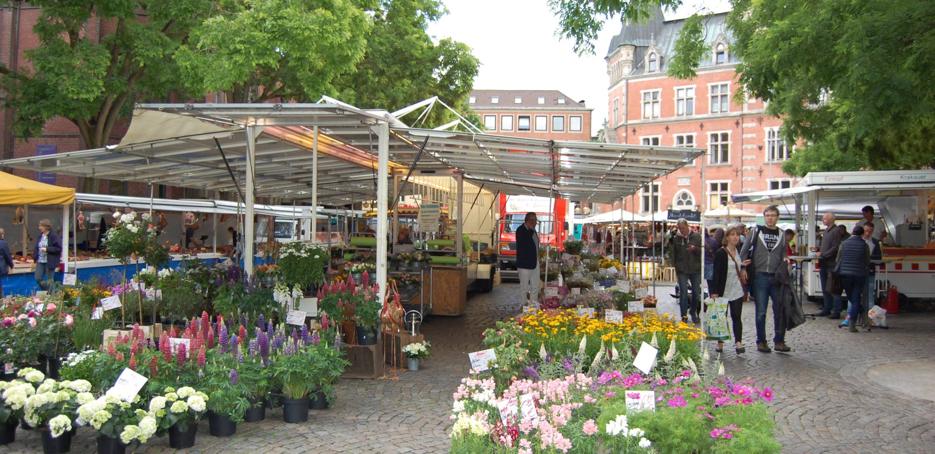 Wochenmarkt auf dem Rathausmarkt