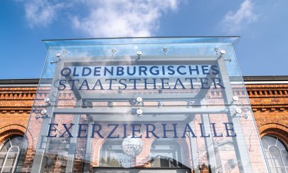 Blick auf die Exerzierhalle, eine Spielstätte des Oldenburgischen Staatstheaters