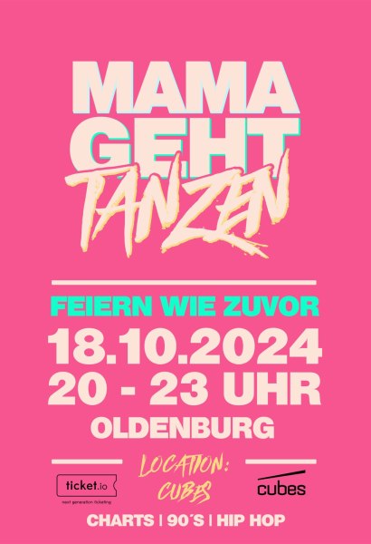 Plakat mit dem Termin 18.10 im Cubes