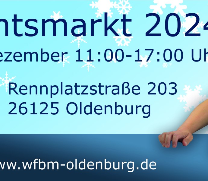 Plakat für den Weihnachtsbasar des Gemeinnützige Werkstätten e.V. 2024