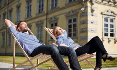 Entspannen vor dem Schloss Oldenburg