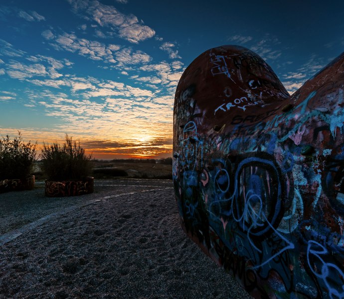 Oldenburg Utkiek Sonnenuntergang